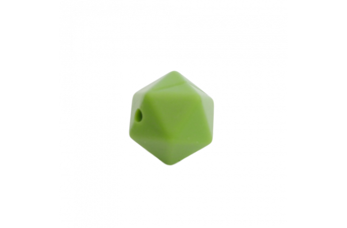 14 mm Icosahedron Silikone Perler 0216 Grn