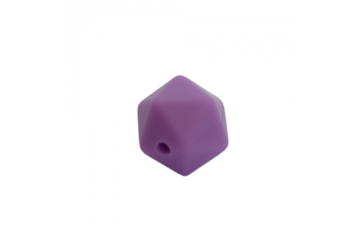 14 mm Icosahedron Silikone Perler 0523 Lilla