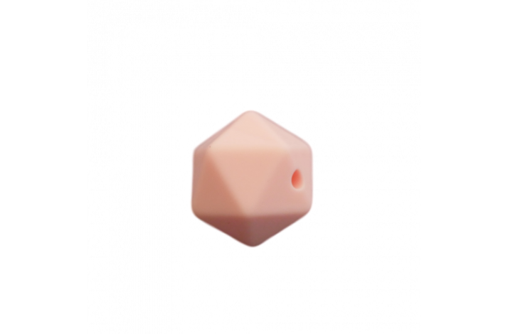 14 mm Icosahedron Silikone Perler 0713 Rosa