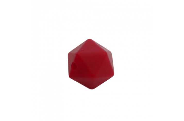 14 mm Icosahedron Silikone Perler 0816 Carmin Rd