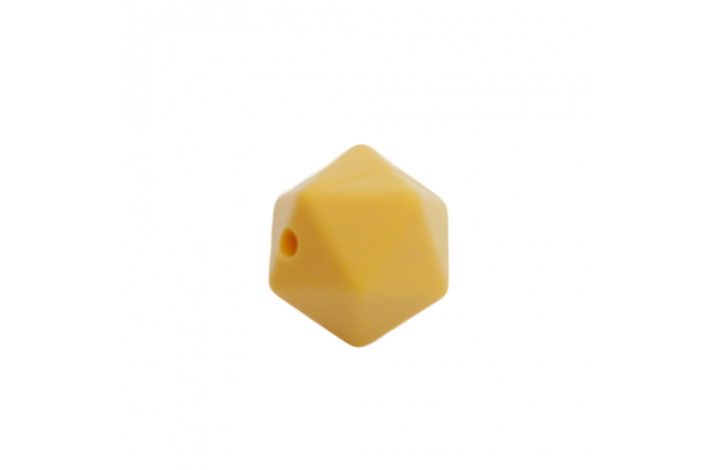 14 mm Icosahedron Silikone Perler 0916 Pastel Orange