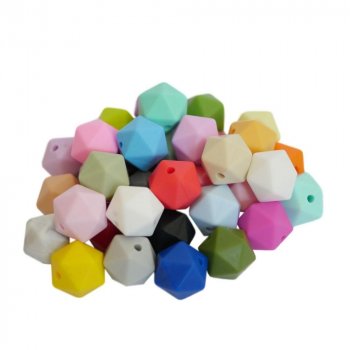 14 mm Icosahedron Silikone Perler