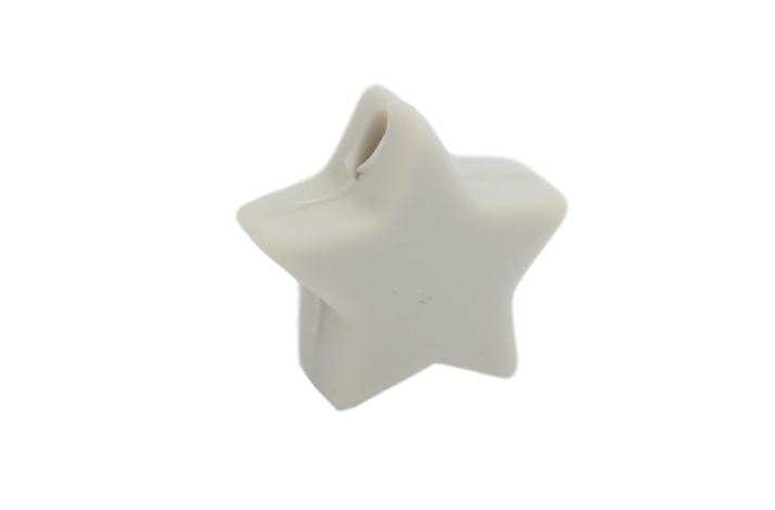 14 mm Stjerne Silikone Perler 0014 Lysegr