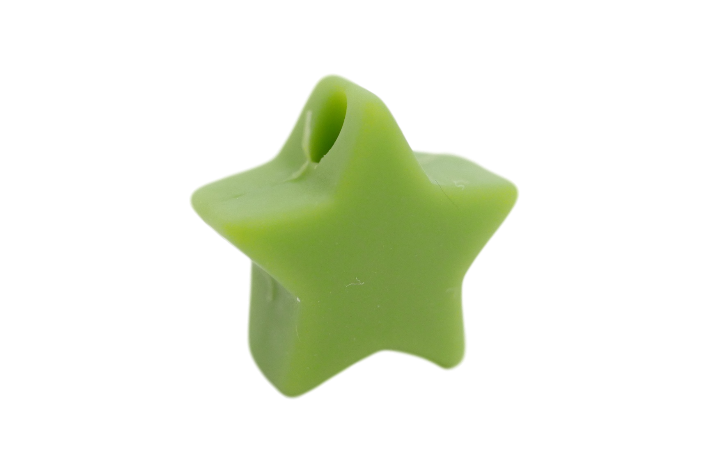 14 mm Stjerne Silikone Perler 0216 Grn