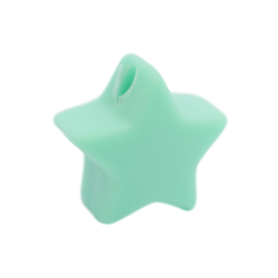 14 mm Stjerne Silikone Perler