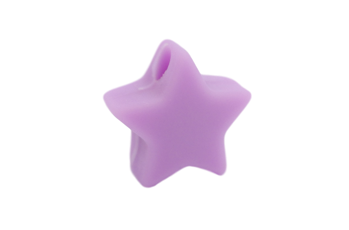 14 mm Stjerne Silikone Perler 0523 Lilla