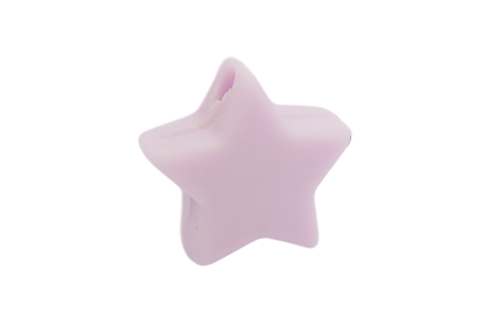 14 mm Stjerne Silikone Perler 0524 Lyselilla