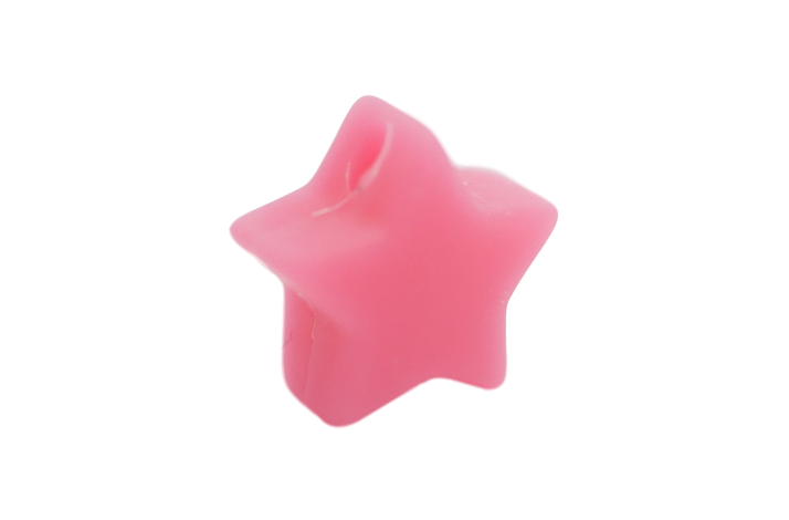 14 mm Stjerne Silikone Perler 0614 Pink