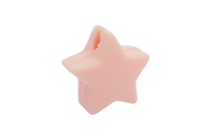 14 mm Stjerne Silikone Perler 0713 Rosa