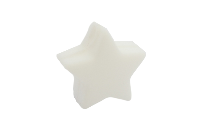 14 mm Stjerne Silikone Perler 1110 Hvid
