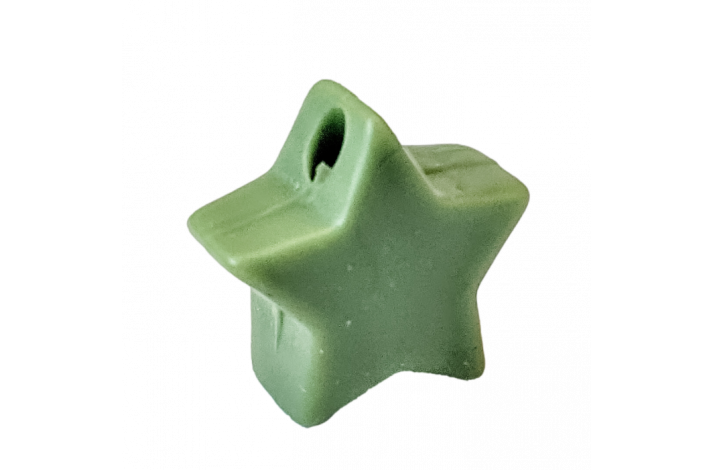 14 mm Stjerne Silikone Perler 0210 Armygrn