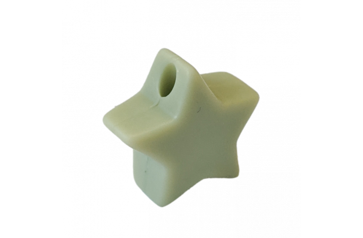 14 mm Stjerne Silikone Perler 0223 Stvet Lime