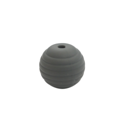 15 mm RILLE Rund SilikonePerler