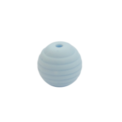 15 mm RILLE Rund SilikonePerler