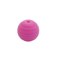 15 mm RILLE Rund SilikonePerler