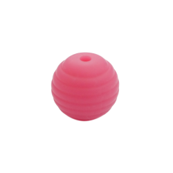 15 mm RILLE Rund SilikonePerler