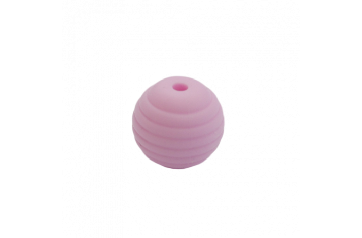 15 mm RILLE Rund SilikonePerler 0624 Baby Lyserd