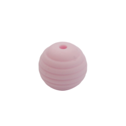 15 mm RILLE Rund SilikonePerler