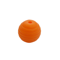 15 mm RILLE Rund SilikonePerler