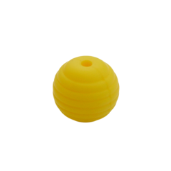 15 mm RILLE Rund SilikonePerler