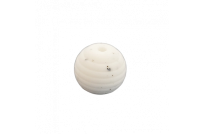 15 mm RILLE Rund SilikonePerler 1210 Gritty