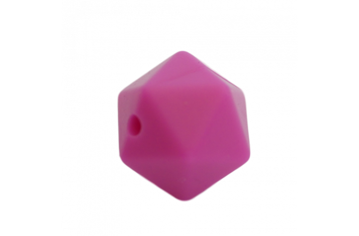17 mm Icosahedron Silikone Perler 0611 Cerise