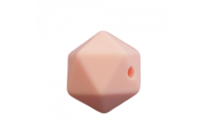 17 mm Icosahedron Silikone Perler 0713 Rosa