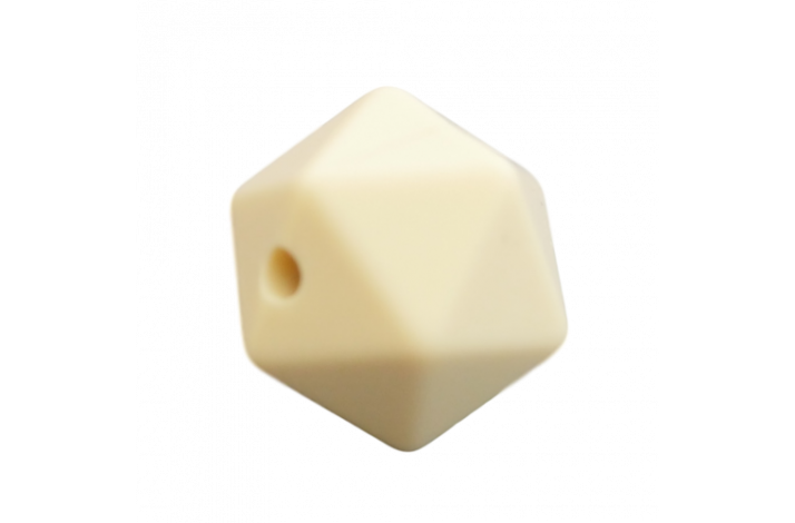 17 mm Icosahedron Silikone Perler 0930 R Hvid