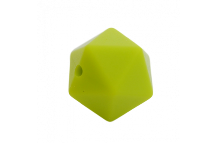 17 mm Icosahedron Silikone Perler 0222 Limegrn