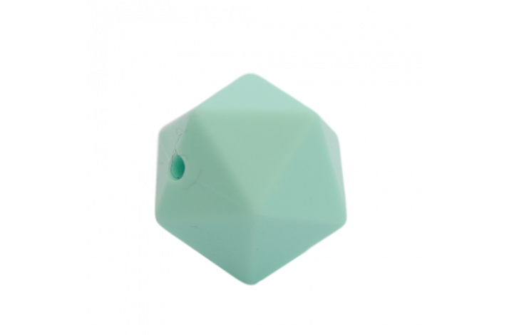 17 mm Icosahedron Silikone Perler 0322 Lys Turkis