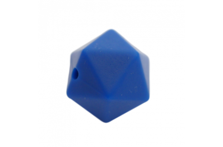 17 mm Icosahedron Silikone Perler 0412 Marinebl
