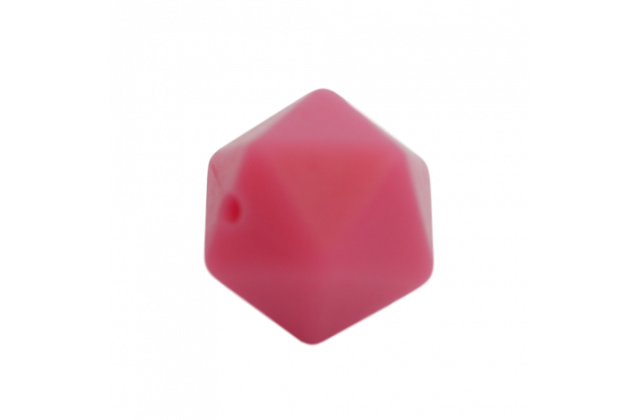 17 mm Icosahedron Silikone Perler 0614 Pink