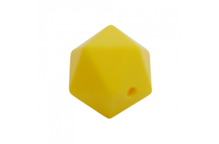 17 mm Icosahedron Silikone Perler 0918 Gul