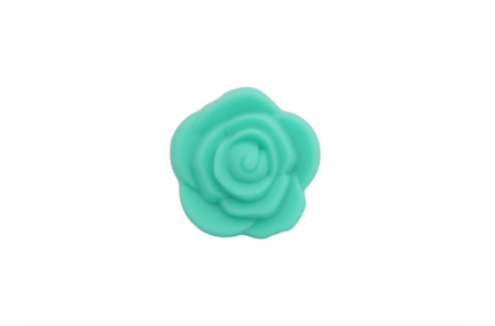 21 x 12 mm Blomst Silikone Perler  0318 Turkis