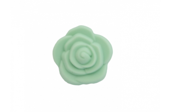 21 x 12 mm Blomst Silikone Perler  0324 Mint