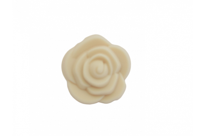 21 x 12 mm Blomst Silikone Perler  0930 R Hvid