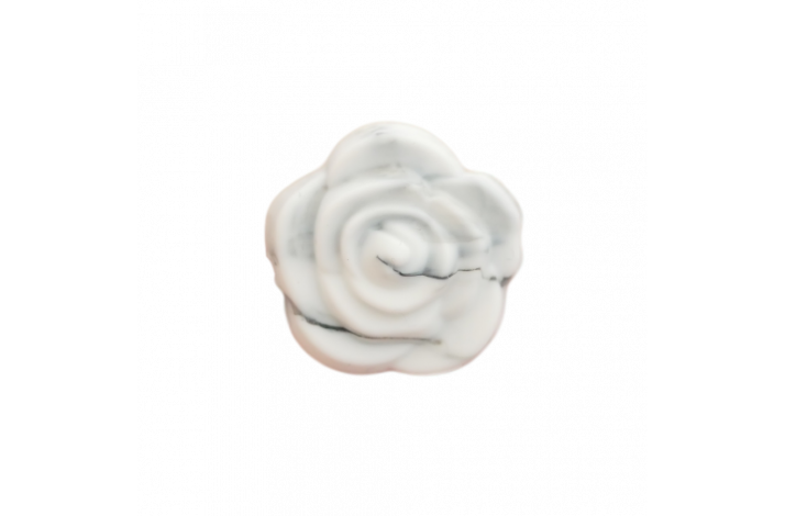 21 x 12 mm Blomst Silikone Perler  1114 Marble