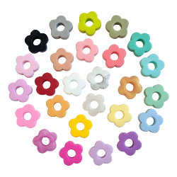 27 mm Blomst Silicone Perler