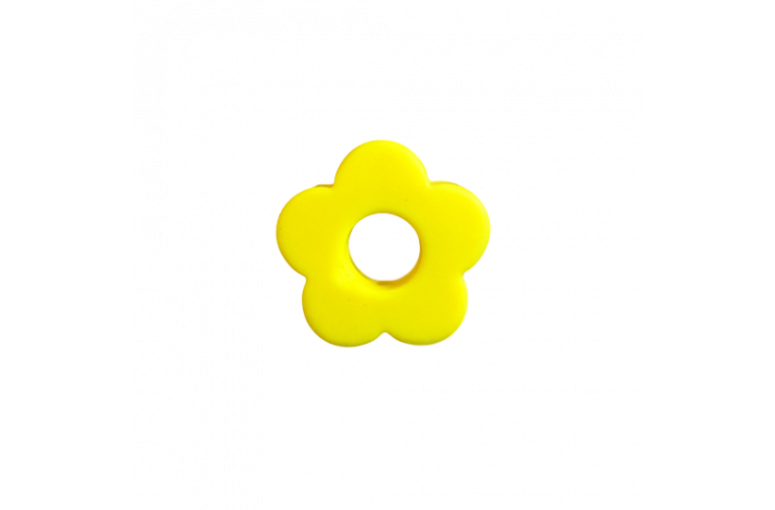 27 mm Blomst Silicone Perler 0918 Gul
