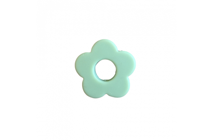 27 mm Blomst Silicone Perler 0223 Støvet Lime