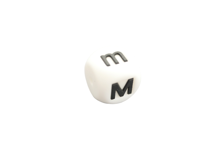 15x15 mm Silikone Bogstave M