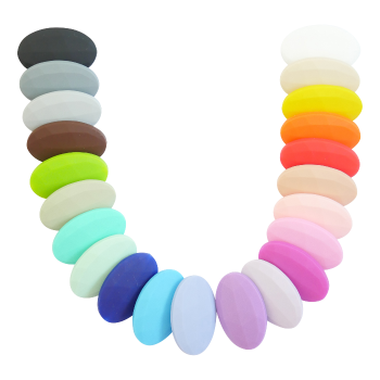 Flad Oval Silikone Perler