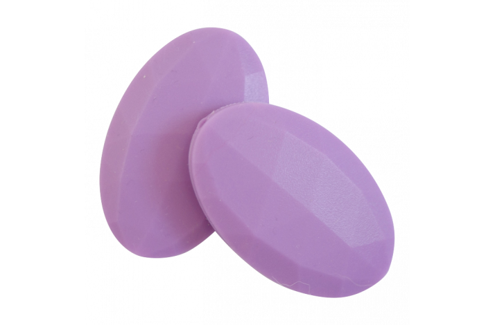 Flad Oval Silikone Perler 0522 Lilla