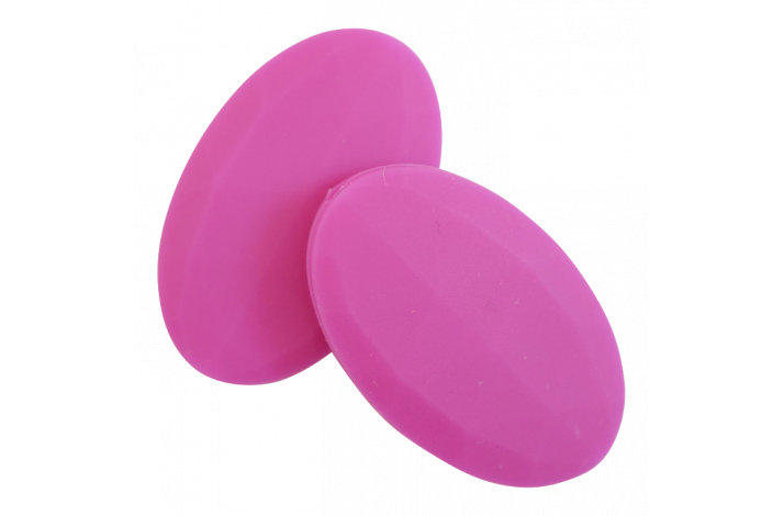 Flad Oval Silikone Perler 0612 Cerise