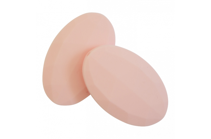 Flad Oval Silikone Perler 0714 Rosa