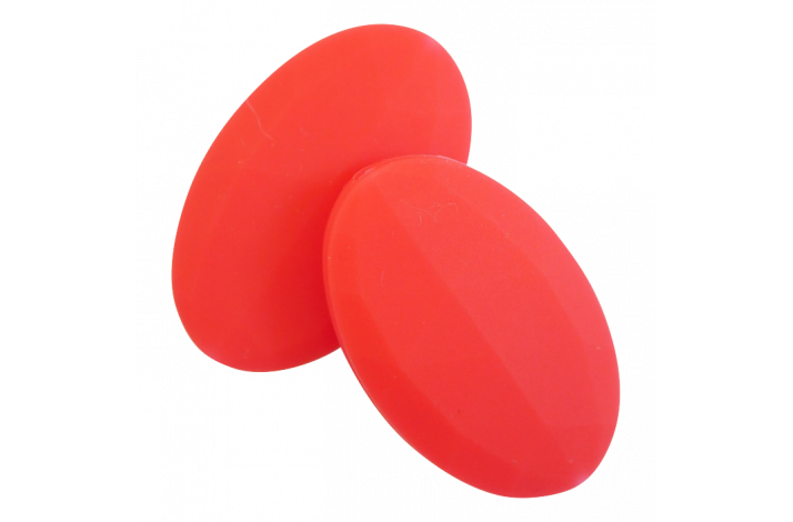 Flad Oval Silikone Perler 0818 Rd