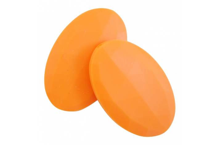 Flad Oval Silikone Perler 0910 Orange