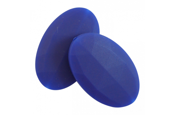 Flad Oval Silikone Perler 0410 Navy Bl