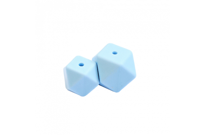 17 mm Hexagon Silikone Perler 0430 Baby Lysebl