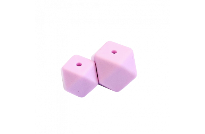 17 mm Hexagon Silikone Perler 0524 Lyselilla